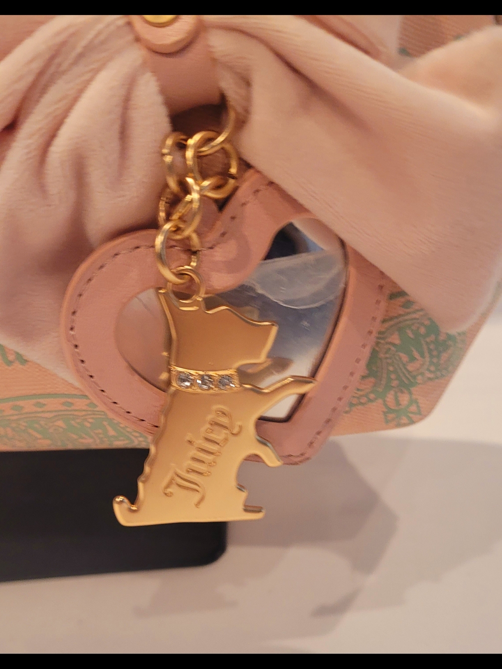 Juicy Couture Pink Shoulder Bag with Schnauzer Charm - Picture 2 of 3